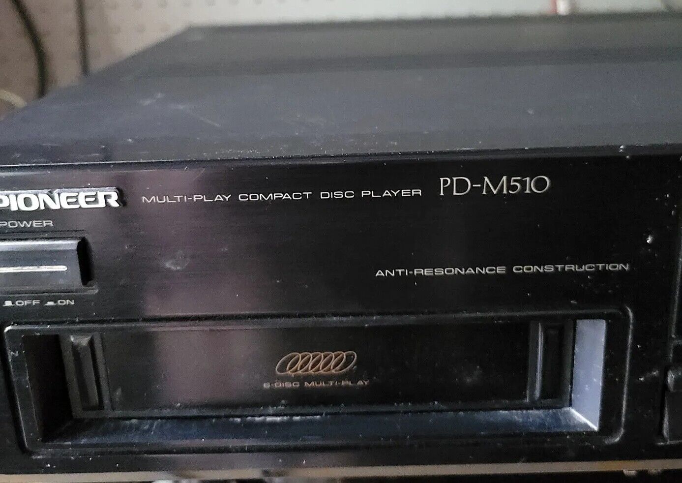 Pioneer Mulit-Play Compact 6-Disc Player PD-M510 - For Parts or Repair Powers Up